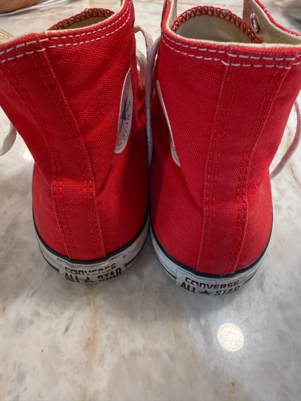 Men’s Red High-Top Converse Sneakers - Picture 4 of 8